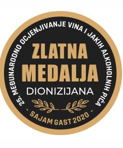 Avellana liker od lješnjaka – osvojena Zlatna medalja na 25. međunarodnom ocjenjivanju vina i jakih alkoholnih pića Dionizijana 2020., Split.