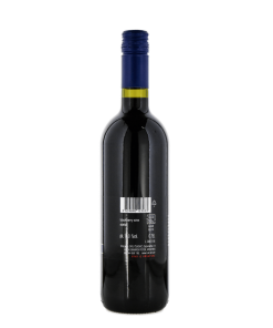 Kupinovo vino Čuk – stražnja etiketa s informacijama o sastavu, proizvodnji i zdravstvenim prednostima prirodnog voćnog vina od kupina.