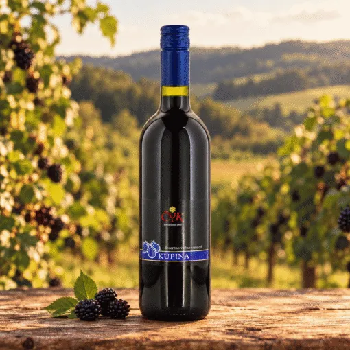Kupinovo vino Čuk 750ml – prirodno voćno vino od kupina, bogato antioksidansima i idealno za zdravlje krvnih žila