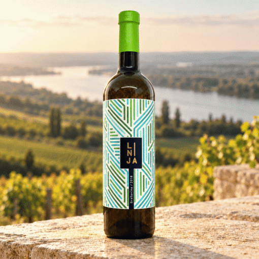LINIJA Graševina 0,75L suho bijelo vino, kvalitetno vino KZP, Hrvatsko Podunavlje