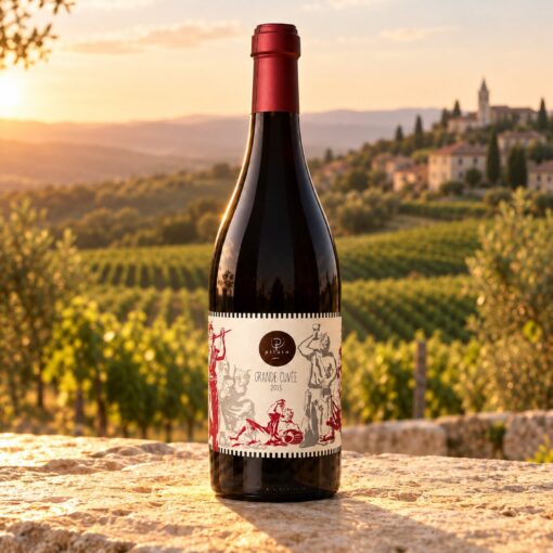 Pilato Grande Cuvée 0,75 l – boca na prirodnoj podlozi u ambijentu nadahnutom područjem Istra.