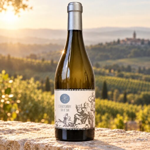 Pilato Chardonnay sur lie 0,75 l – boca na prirodnoj podlozi u ambijentu nadahnutom područjem Istra.