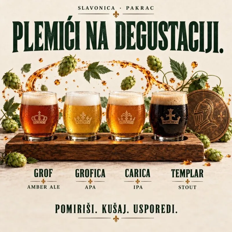 Kartica za kušanje – četiri piva pivovare Slavonica
