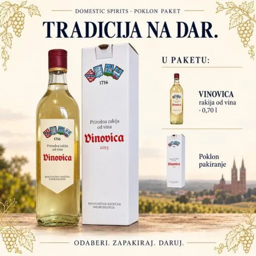 Kartica sadržaja poklon paketa — Vinovica u poklon pakiranju.