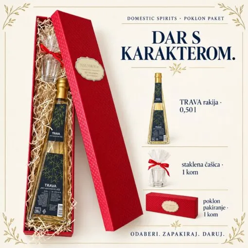 Kartica sadržaja poklon paketa — TRAVA poklon paket.