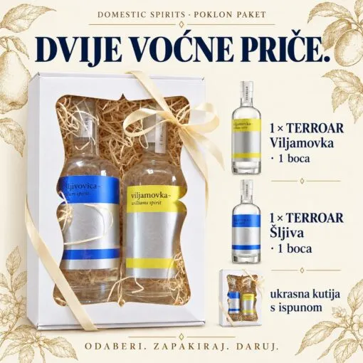 Kartica sadržaja poklon paketa — „Bijeli TERROAR” poklon paket.